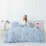 Pussilakanasetti „Toile de Jouy blue“. Puuvilla pussilakanasetti, 140x200 cm, 200x200 cm