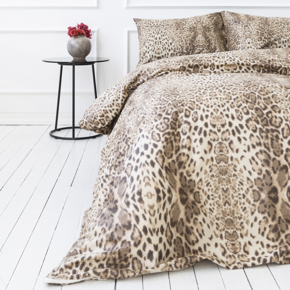Pussilakanasetti „Leopard“. Puuvilla pussilakanasetti, 140x200 cm, 160x200 cm, 200x200 cm, 200x220 cm