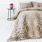 Pussilakanasetti „Leopard“. Puuvilla pussilakanasetti, 140x200 cm, 160x200 cm, 200x200 cm, 200x220 cm