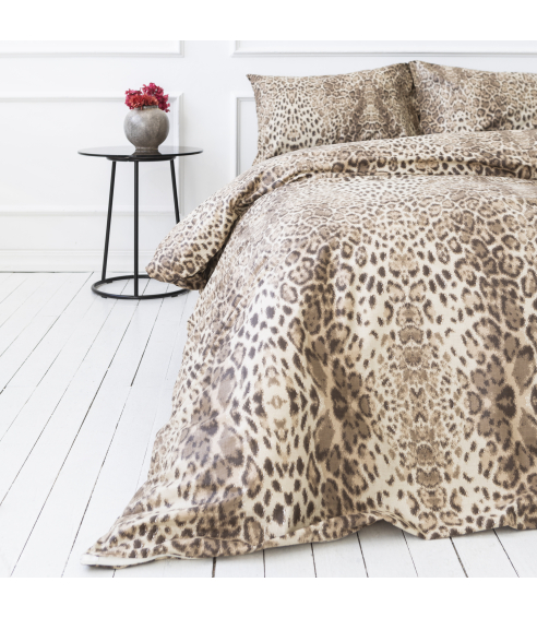 Pussilakanasetti „Leopard“. Puuvilla pussilakanasetti
