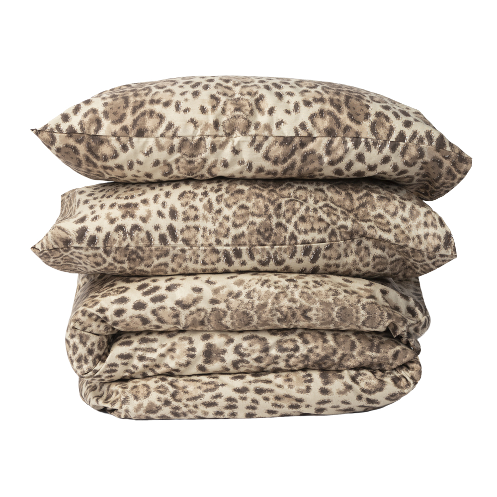 Pussilakanasetti „Leopard“. Puuvilla pussilakanasetti, 140x200 cm, 160x200 cm, 200x200 cm, 200x220 cm