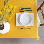Pöytäliina „Linen yellow“. Pellavapöytäliinat, 140x140 cm, 140x300 cm