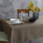 Pöytäliina „Linen brown“. Pellavapöytäliinat, 140x140 cm, 140x300 cm