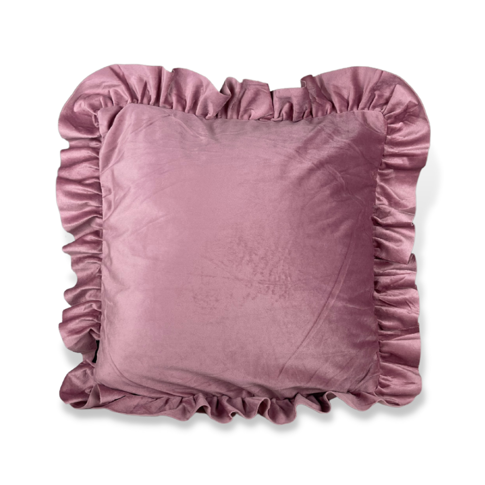 Tyynynpäällinen „Pink Ruffle“. Dekoratiiviset tyynyliinat