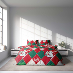 Joulu pussilakanasetti „Santa Claus“. Joulu pussilakanasetti, 140x200 cm, 150x200 cm, 160x200 cm, 180x200 cm, 200x200 cm, 200x220 cm