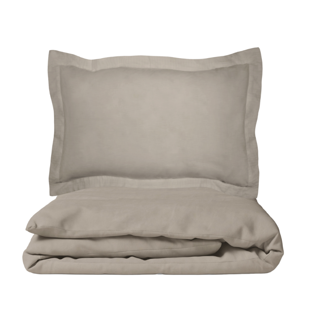 Premium satiinipussilakanasetti „Taupe“. Satiinipussilakanasetti, 140x200 cm, 150x200 cm, 160x200 cm, 180x200 cm, 200x200 cm, 200x220 cm, 220x240 cm