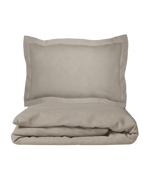 Premium satiinipussilakanasetti „Taupe“. Satiinipussilakanasetti