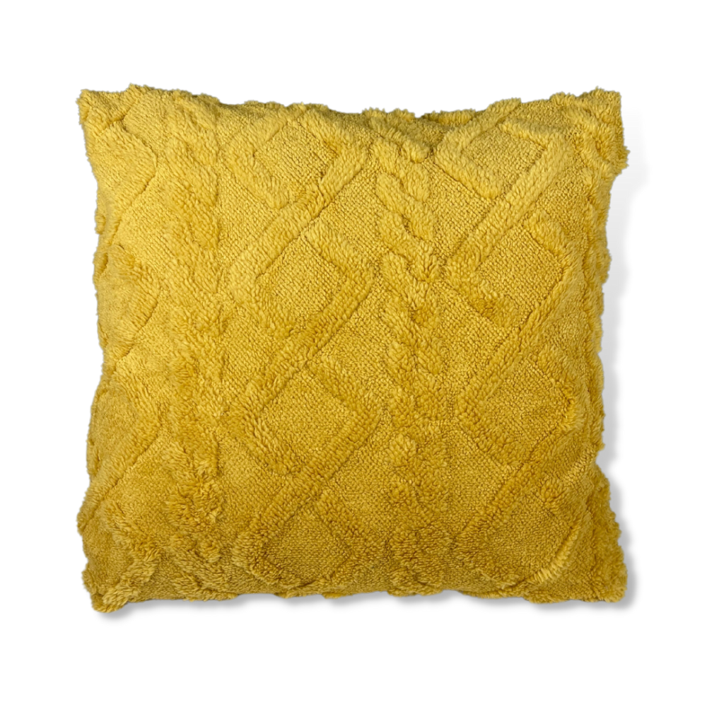 Tyynynpäällinen „Yellow Jacquard“. Dekoratiiviset tyynyliinat