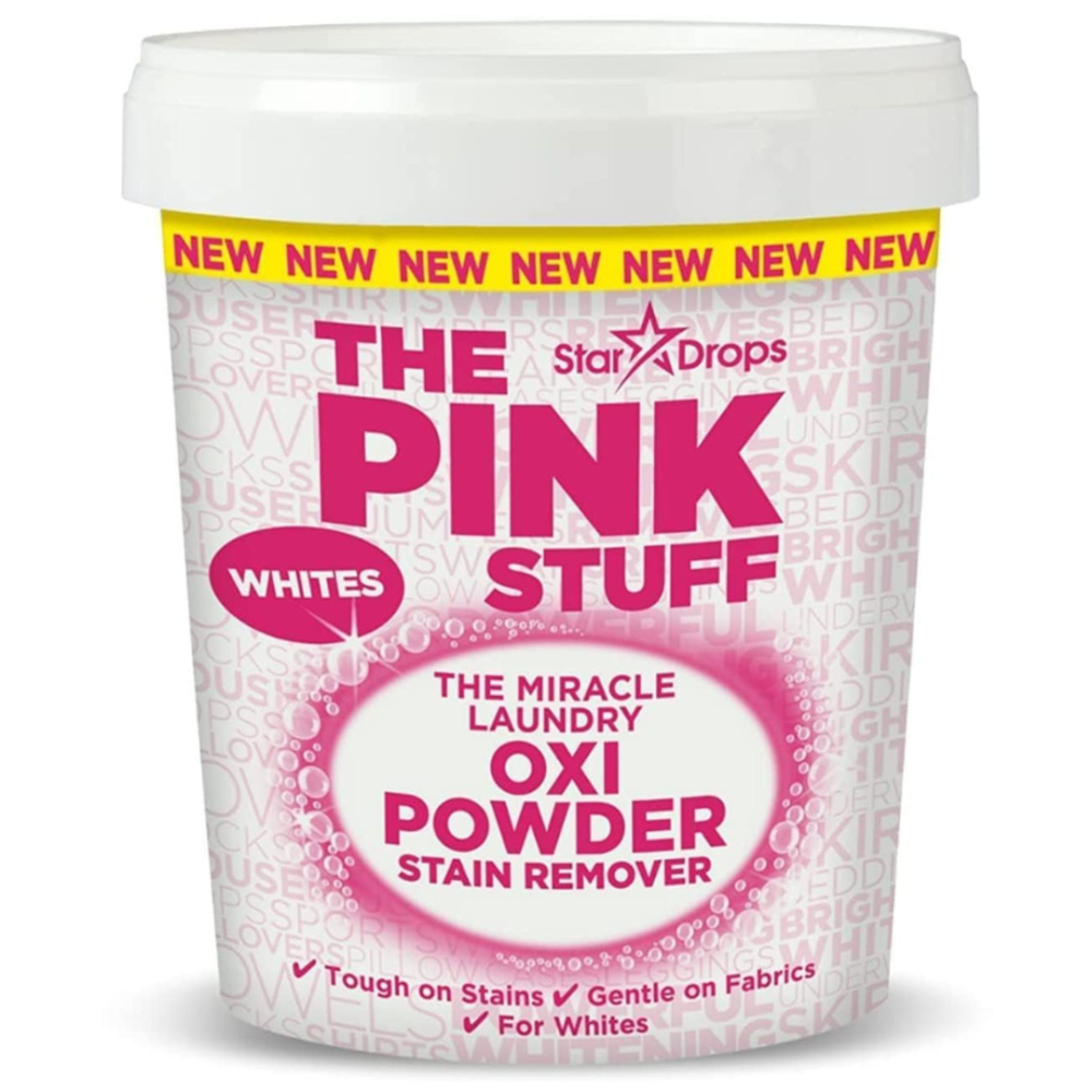 Tahrojenpoistoaine valkoisille vaatteille “The Pink Stuff Powder Whites”. Puhdistusaineet Tahrojenpoistoaine valkoisille vaatteille “The Pink Stuff Powder Whites”. Puhdistusaineet