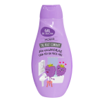 Suihkugeeli „Shower Gel The Fruit Company Moras“. The fruit company -suihkugeelin ulkoasu karhunvatukan vivahteilla