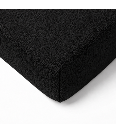 Muotoonommeltu froteelakana „Black frote“. Muotoonommeltu lakana 90x200