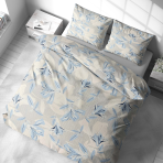 Pussilakanasetti „Ice Lily“. Puuvilla pussilakanasetti, 140x200 cm, 200x200 cm, 200x220 cm, 220x240 cm. Tyylikäs vuodevaatesetti kukilla, joka sopii täydellisesti mihin tahansa sisustukseen ja tarjoaa mukavuutta nukkuessa.