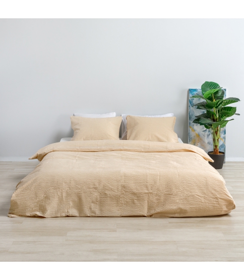 Pussilakanasetti „Kora Peach“. Puuvilla pussilakanasetti