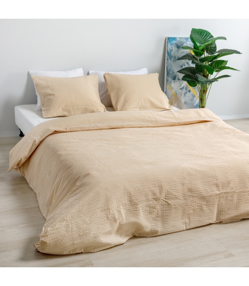 Pussilakanasetti „Kora Peach“. Puuvilla pussilakanasetti