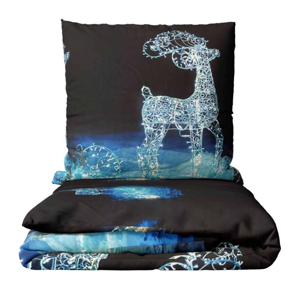 Joulu pussilakanasetti „Reindeer“. Pussilakanasetti 140x200, 140x200 cm, 150x200 cm, 160x200 cm, 180x200 cm, 200x200 cm, 200x220 cm