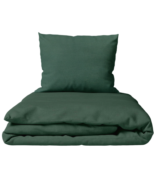 Pellava pussilakanasetti „Linen Dark Green“. Pellava pussilakanasetti