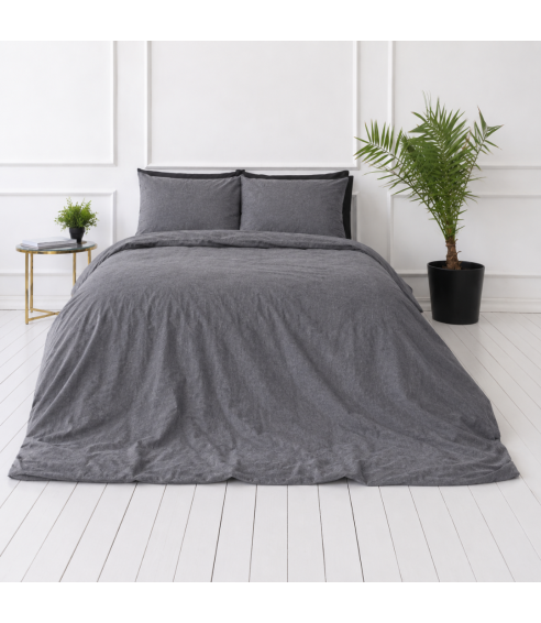 Pellava pussilakanasetti „Linen Grey oasis“. Pellava pussilakanasetti