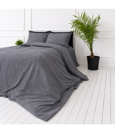 Pellava pussilakanasetti „Linen Grey oasis“. Pellava pussilakanasetti