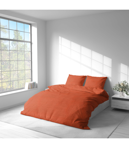 Pellava pussilakanasetti „Linen Orange“. Pellava pussilakanasetti