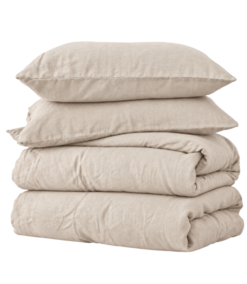 Pellava pussilakanasetti „Linen sepia“. Pellava pussilakanasetti