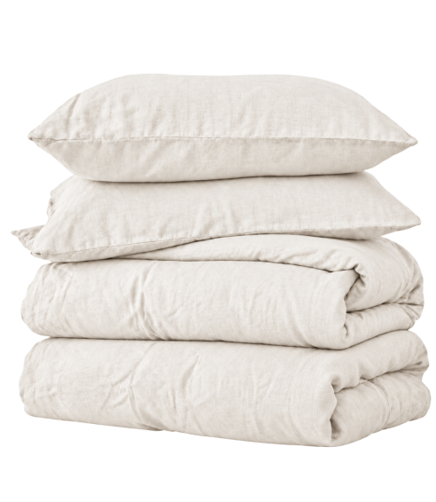 Pellava pussilakanasetti „Linen white“. Pellava pussilakanasetti