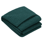 Päiväpeite „Bedspread Juniper”. Viltit, 210x240 cm. Tummanvihreä päiväpeite hienolla geometrisella tikkauskuviolla Päiväpeite „Bedspread Juniper”. Viltit, 210x240 cm. Tummanvihreä päiväpeite hienolla geometrisella tikkauskuviolla