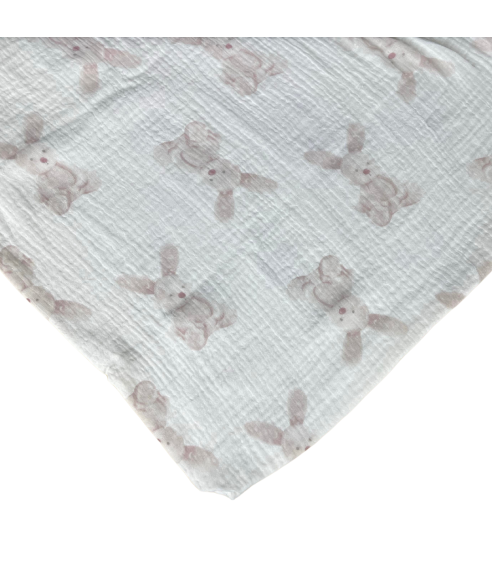 Musliininen pussilakanasetti „Sweet Bunny Rest“. Puuvilla pussilakanasetti
