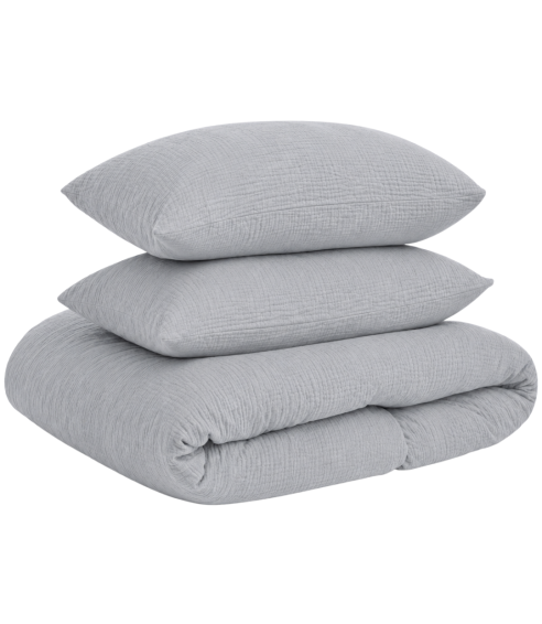 Musliini pussilakanasetti „Grey muslin“. Pussilakanasetti 200x200