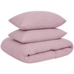 Musliini pussilakanasetti „Rose muslin“. Vuodevaatteet, 140x200 cm, 150x210 cm, 160x200 cm. Hillityn vaaleanpunainen pussilakanasetti, jossa on hienosti ryppyinen tekstuuri. Musliini pussilakanasetti „Rose muslin“. Vuodevaatteet, 140x200 cm, 150x210 cm, 160x200 cm. Hillityn vaaleanpunainen pussilakanasetti, jossa on hienosti ryppyinen tekstuuri.