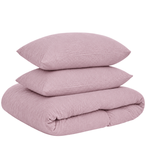 Musliini pussilakanasetti „Rose muslin“. Lasten pussilakanasetti