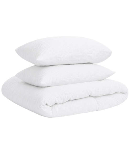 Musliini pussilakanasetti „White muslin“. Pussilakanasetti 200x200