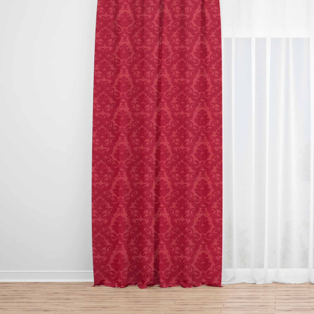 Pimennysverhot „Red baroque curtain“. Verhot, 140x220 cm