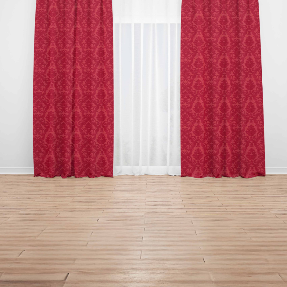Pimennysverhot „Red baroque curtain“. Verhot, 140x220 cm