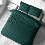 Tyynyliina „Green Stripes“. Tyynynpäälliset 50x70