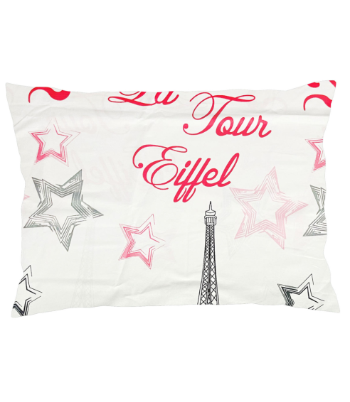 Tyynyliina „Eiffel red“ . Tyynynpäälliset 50x70