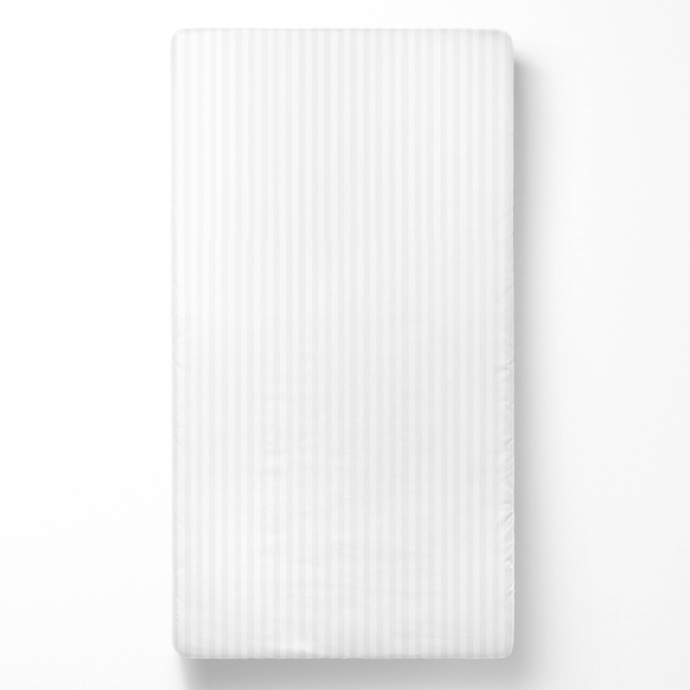 Paklodė be gumos „White Stripes“. Lakana ilman kuminauhaa, 150x220 cm, 200x220 cm, 220x260 cm
