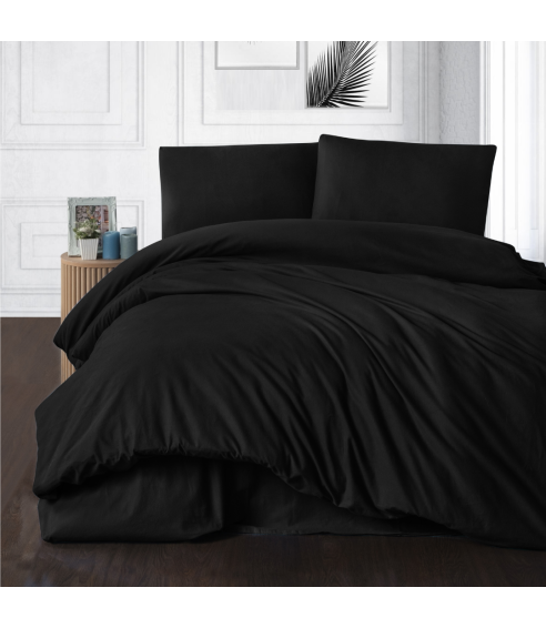 Pussilakanasetti „Black Flannel“. Puuvilla pussilakanasetti