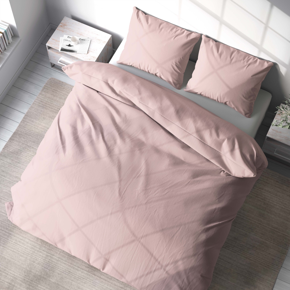 Pussilakanasetti „Crystal pink“. Hotelli pussilakanasetti, 140x200 cm, 200x200 cm, 200x220 cm