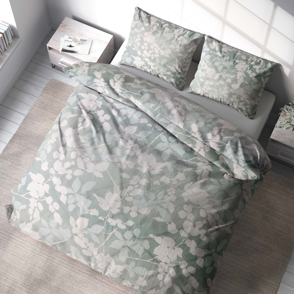 Pussilakanasetti „Emerald Boughs“. Pussilakanasetti 140x200, 160x200 cm, 220x240 cm