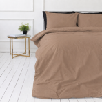 Pussilakanasetti „Latte“. Yksivärinen pussilakana, 140x200 cm, 150x210 cm, 160x200 cm, 180x200 cm, 200x200 cm, 200x220 cm, 240x220 cm. Lämminsävyinen latte-vuodevaatesetti, joka tuo makuuhuoneesi sisustukseen kodikkuutta.