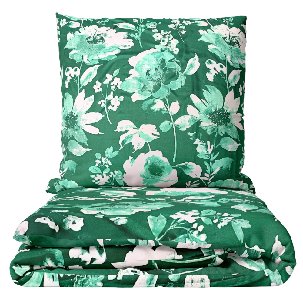 Pussilakanasetti „Lush Green“. Pussilakanasetti 140x200, 140x200 cm, 160x200 cm, 200x200 cm, 200x220 cm, 220x240 cm