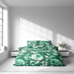 Pussilakanasetti „Lush Green“. Pussilakanasetti 140x200, 140x200 cm, 160x200 cm, 200x200 cm, 200x220 cm, 220x240 cm