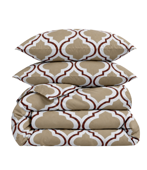 Pussilakanasetti „Moroccan Beige“. Puuvilla pussilakanasetti