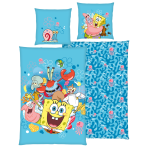 Pussilakanasetti „SpongeBob SquarePants“. Puuvilla pussilakanasetti, 135x200 cm. Vaaleansininen pussilakanasetti, jossa on paavo pesusieni, patrik ja muita värikkäitä hahmoja. Pussilakanasetti „SpongeBob SquarePants“. Puuvilla pussilakanasetti, 135x200 cm. Vaaleansininen pussilakanasetti, jossa on paavo pesusieni, patrik ja muita värikkäitä hahmoja.
