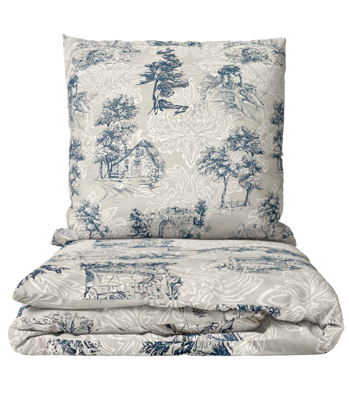 Pussilakanasetti „Toile De Jouy Classic“. Pussilakanasetti 140x200