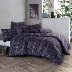 Premium satiinipussilakanasetti „Vitor Purple“. Satiinipussilakanasetti, 140x200 cm, 200x200 cm, 200x220 cm
