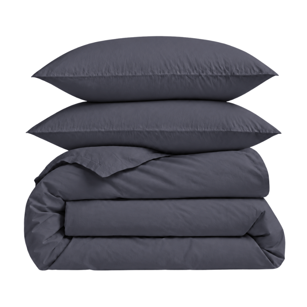 Percale pussilakanasetti „Dark Grey Percale“. Pussilakanasetti 150x210, 140x200 cm, 150x210 cm, 160x200 cm, 180x200 cm, 200x200 cm, 200x220 cm, 240x220 cm. Yksivärinen tummanharmaa pussilakanasetti ilman kuvioita. Percale pussilakanasetti „Dark Grey Percale“. Pussilakanasetti 150x210, 140x200 cm, 150x210 cm, 160x200 cm, 180x200 cm, 200x200 cm, 200x220 cm, 240x220 cm. Yksivärinen tummanharmaa pussilakanasetti ilman kuvioita.