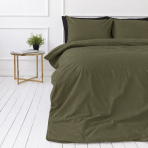 Percale pussilakanasetti „Moss Green Percale“. Pussilakanasetti 150x210, 140x200 cm, 150x210 cm, 160x200 cm, 180x200 cm, 200x200 cm, 200x220 cm, 240x220 cm. Hillityn khakinvihreät vuodevaatteet, joissa on harmahtava pohjasävy. Percale pussilakanasetti „Moss Green Percale“. Pussilakanasetti 150x210, 140x200 cm, 150x210 cm, 160x200 cm, 180x200 cm, 200x200 cm, 200x220 cm, 240x220 cm. Hillityn khakinvihreät vuodevaatteet, joissa on harmahtava pohjasävy.