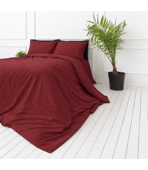 Percale pussilakanasetti „Sun-dried Tomato Percale“. Percale pussilakanasetti