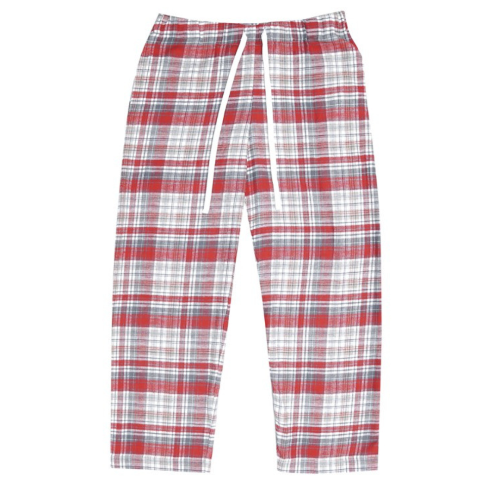 Pyjama „Red checks“, L, XL. Lämmin flanellipyjama näyttävällä punaisella ruudulla